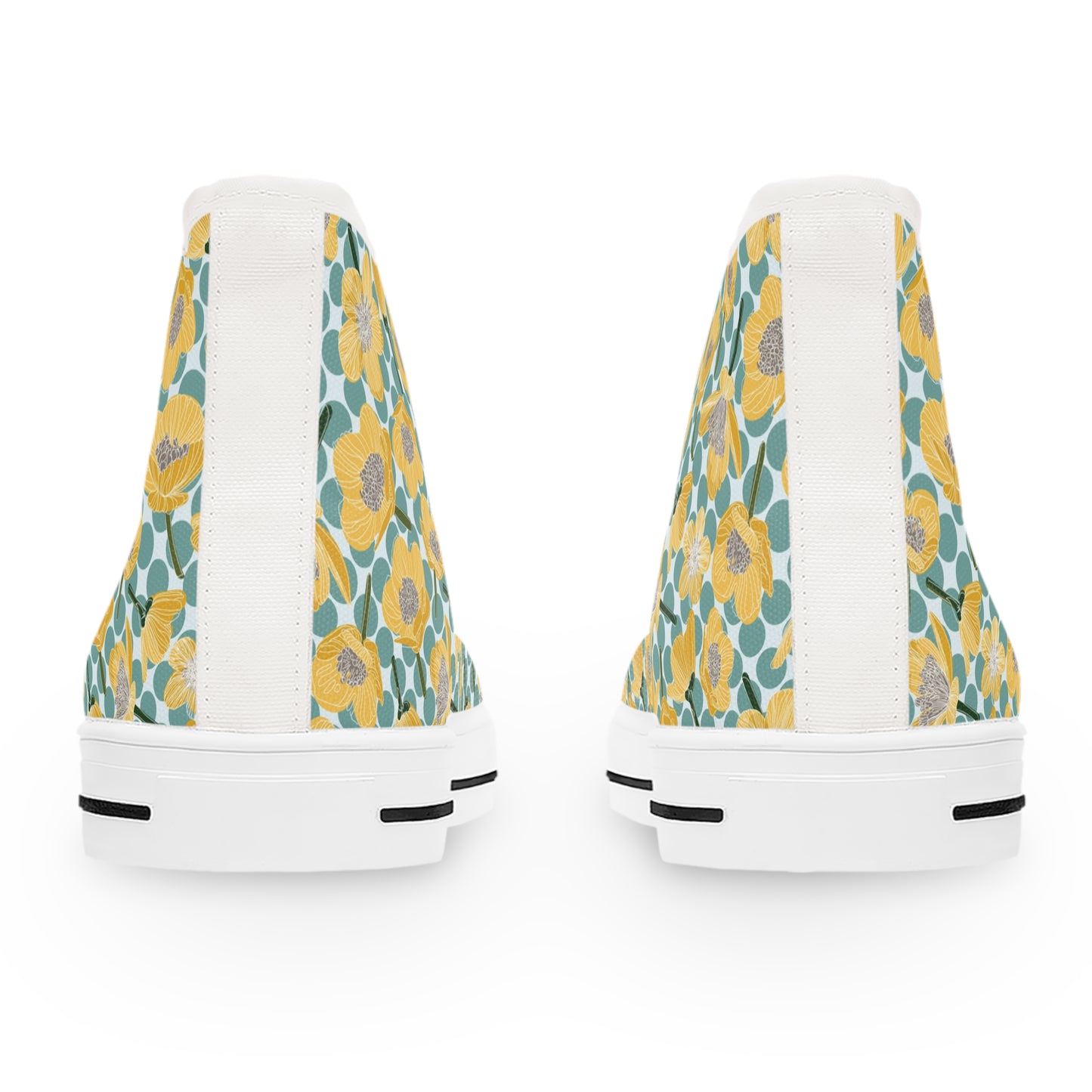 Buttercups and Polka Dots Women's High Top Sneakers