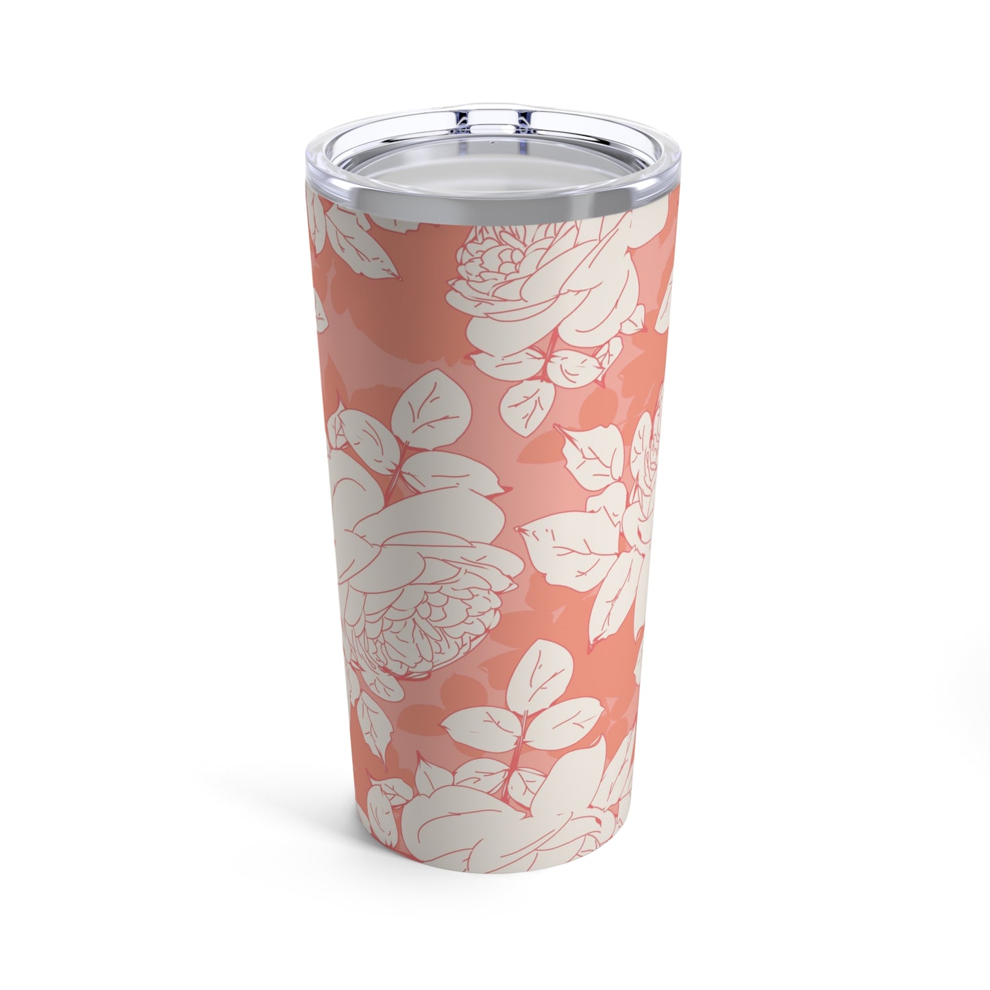 Peach and Cream Roses Tumbler 20oz