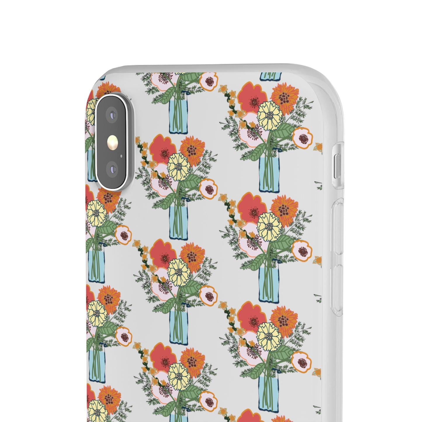 Colorful Flowers in a Vase Flexi Cases for iPhone