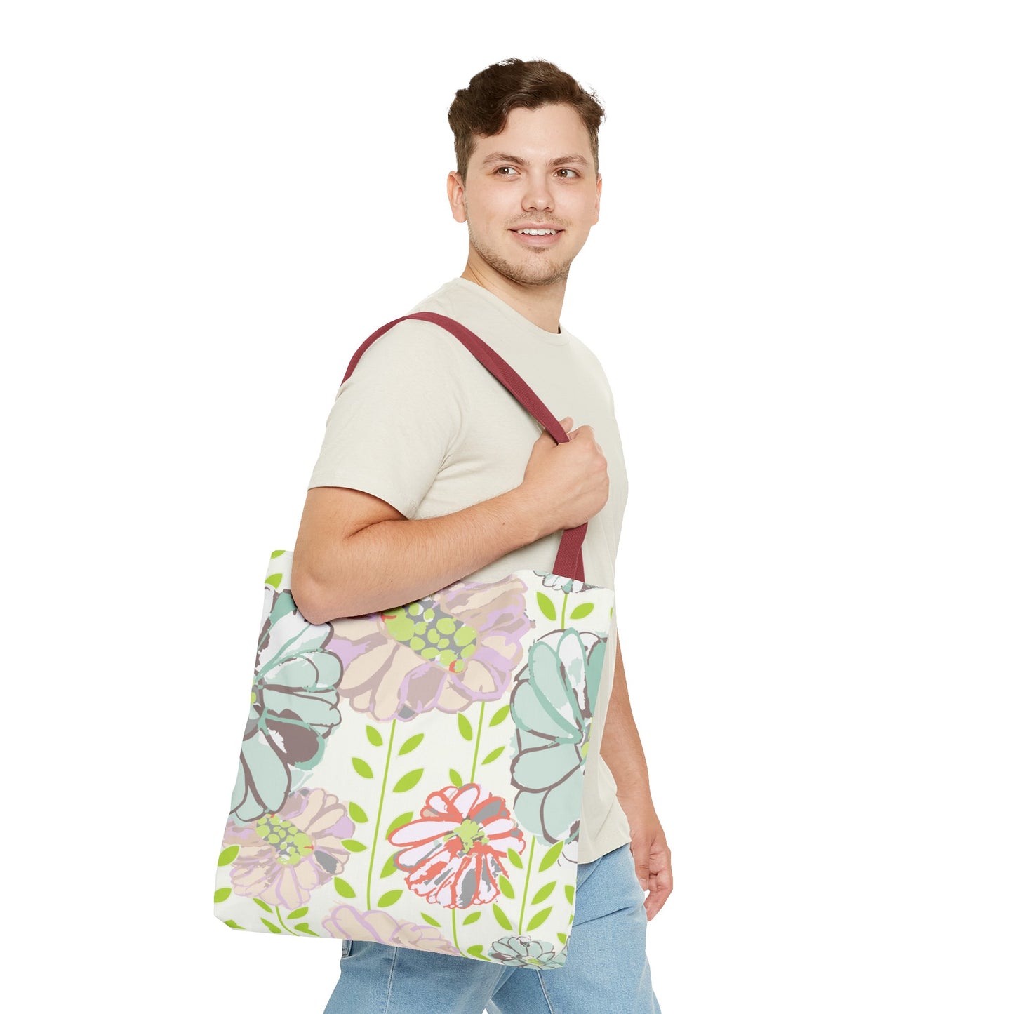 Soft Watercolor Floral Tote Bag