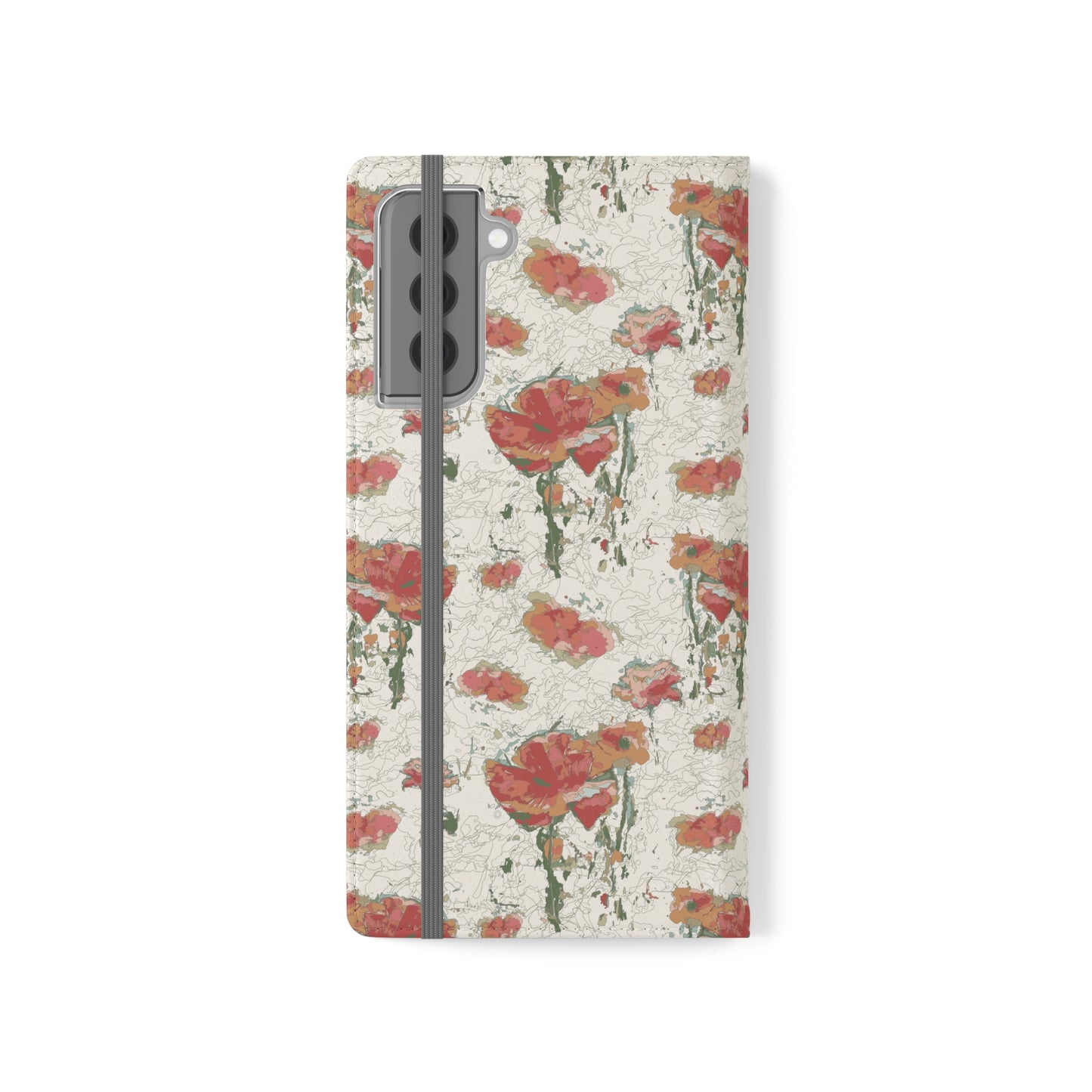 Orange Poppies Flip Cases for Samsung