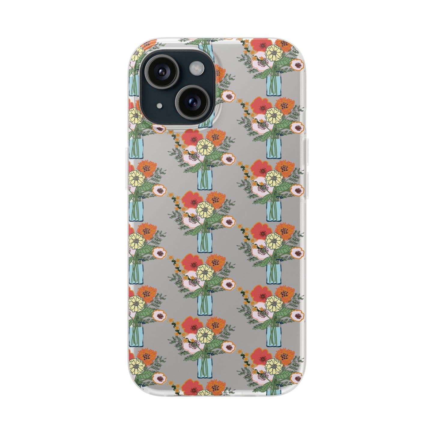 Colorful Flowers in a Vase Flexi Cases for iPhone