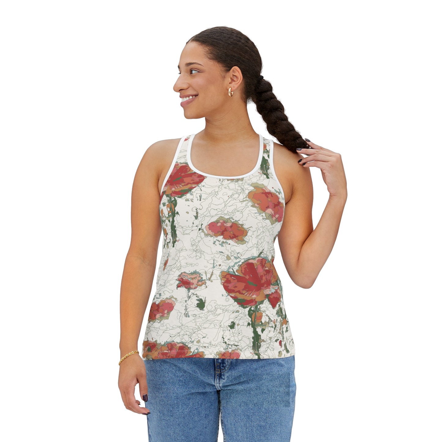 Orange Poppies Women's Tank Top