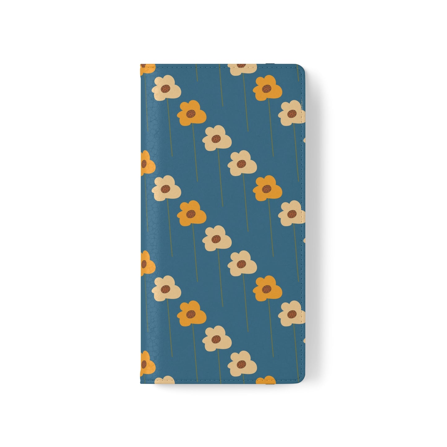 Yellow Wildflowers on Blue Flip Cases for Samsung