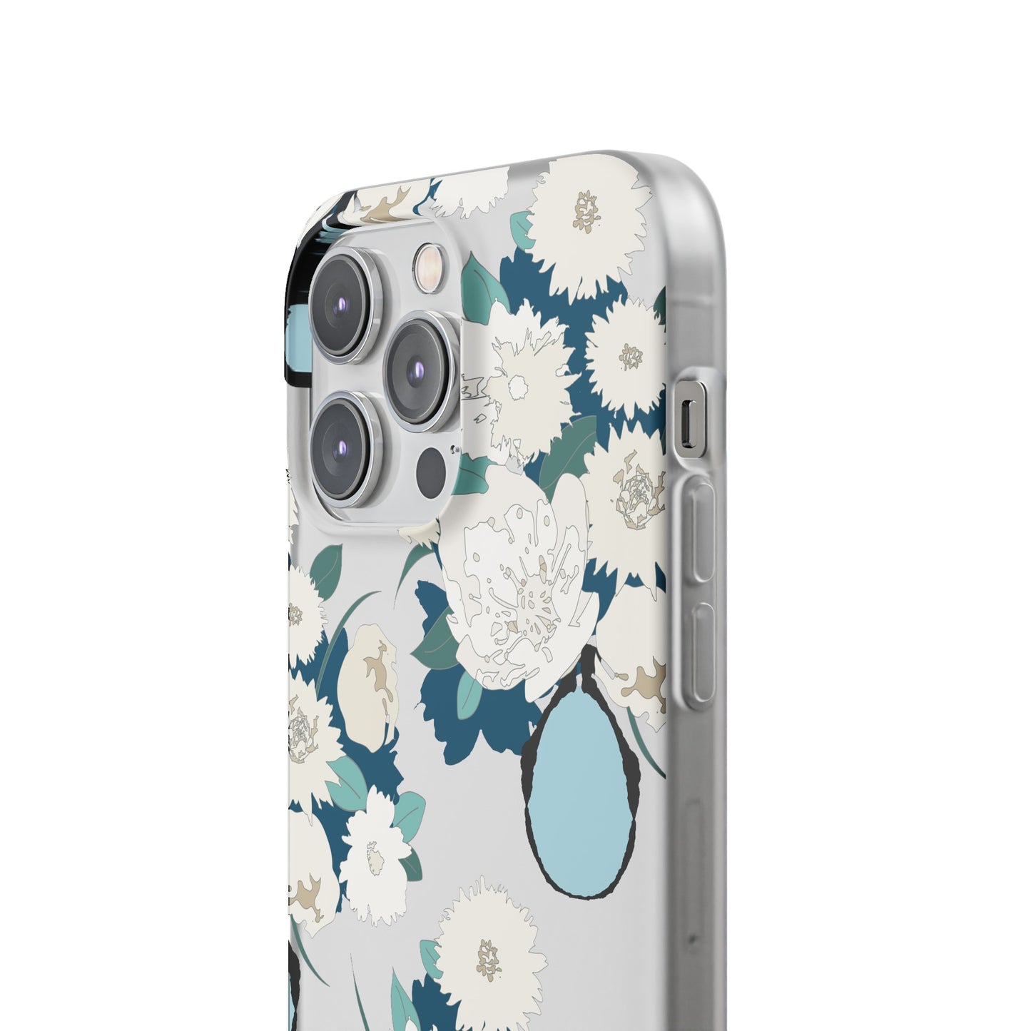 White Flowers in a Vase Flexi Cases for iPhone