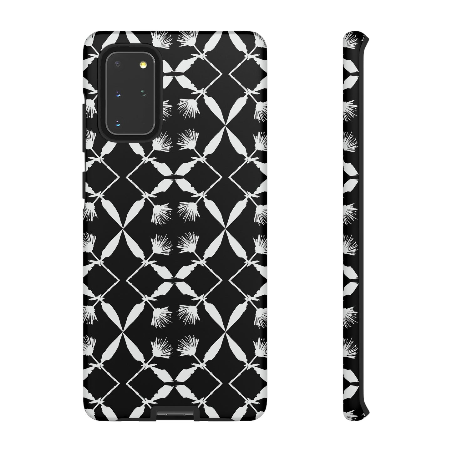 Black and White Floral Tough Cases for Google Pixel