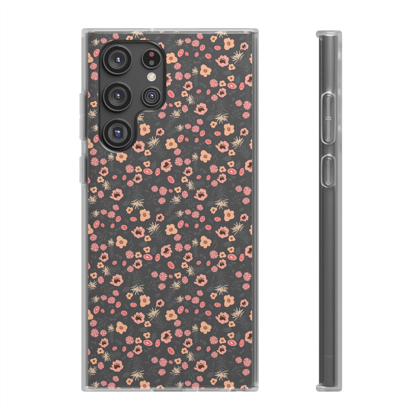 Peach Wildflowers Flexi Cases for Samsung