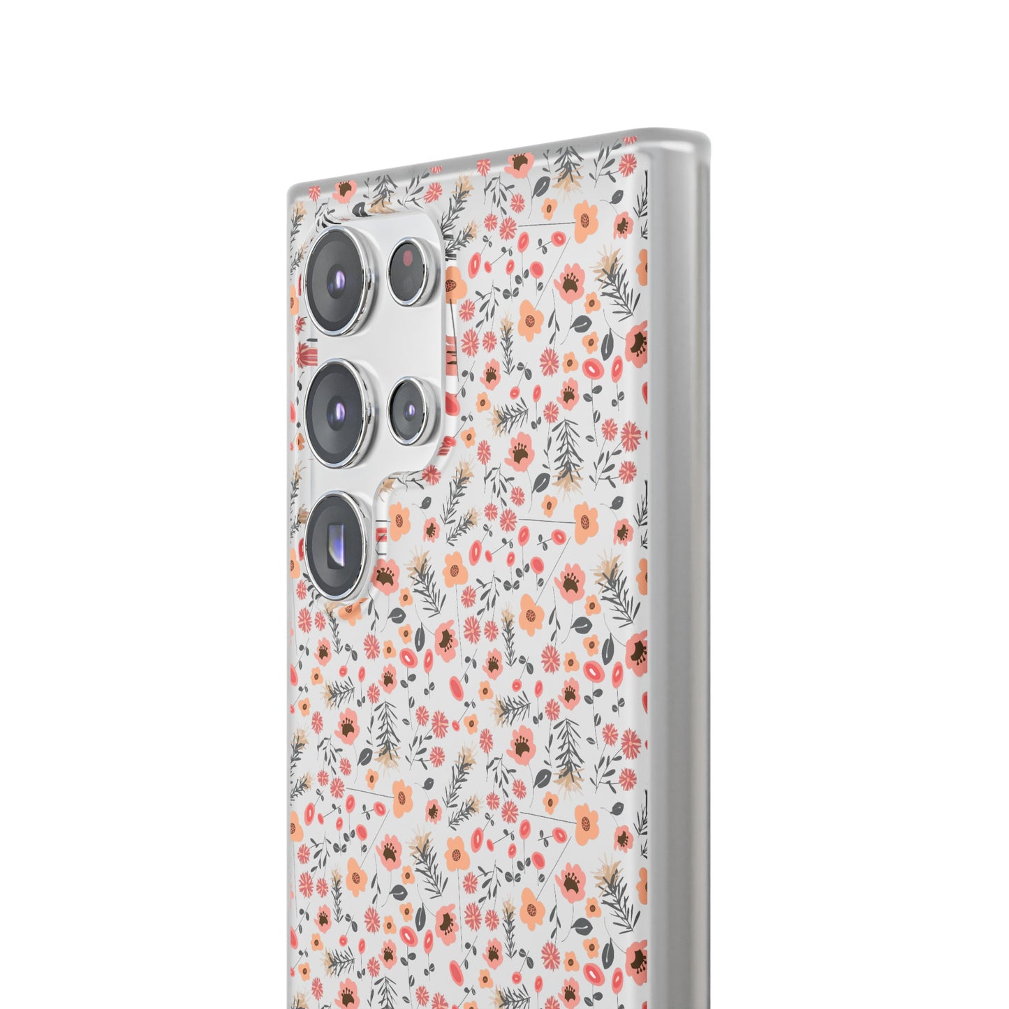 Peach Wildflowers Flexi Cases for Samsung