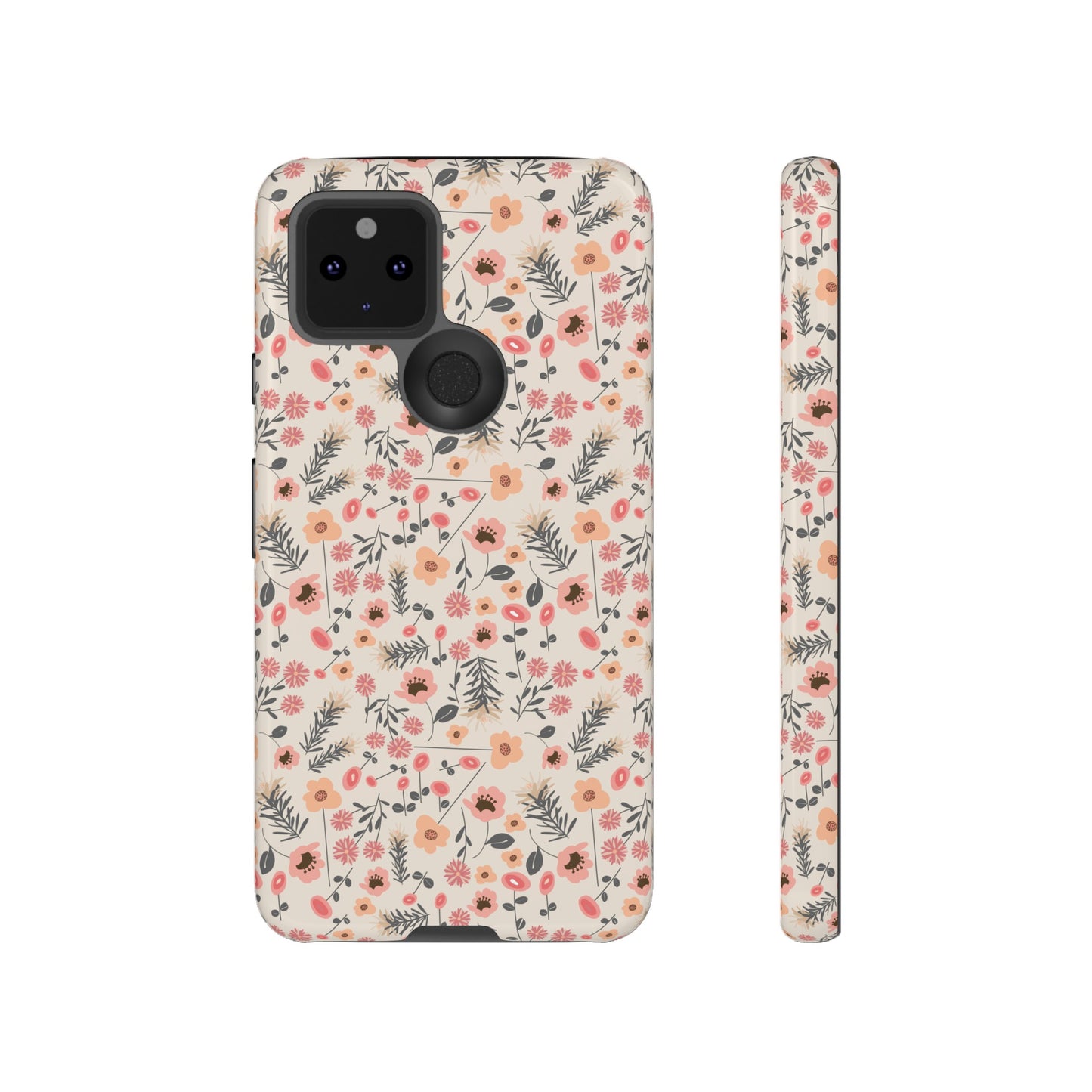 Peach and Cream Wildflowers Tough Cases for Google Pixel