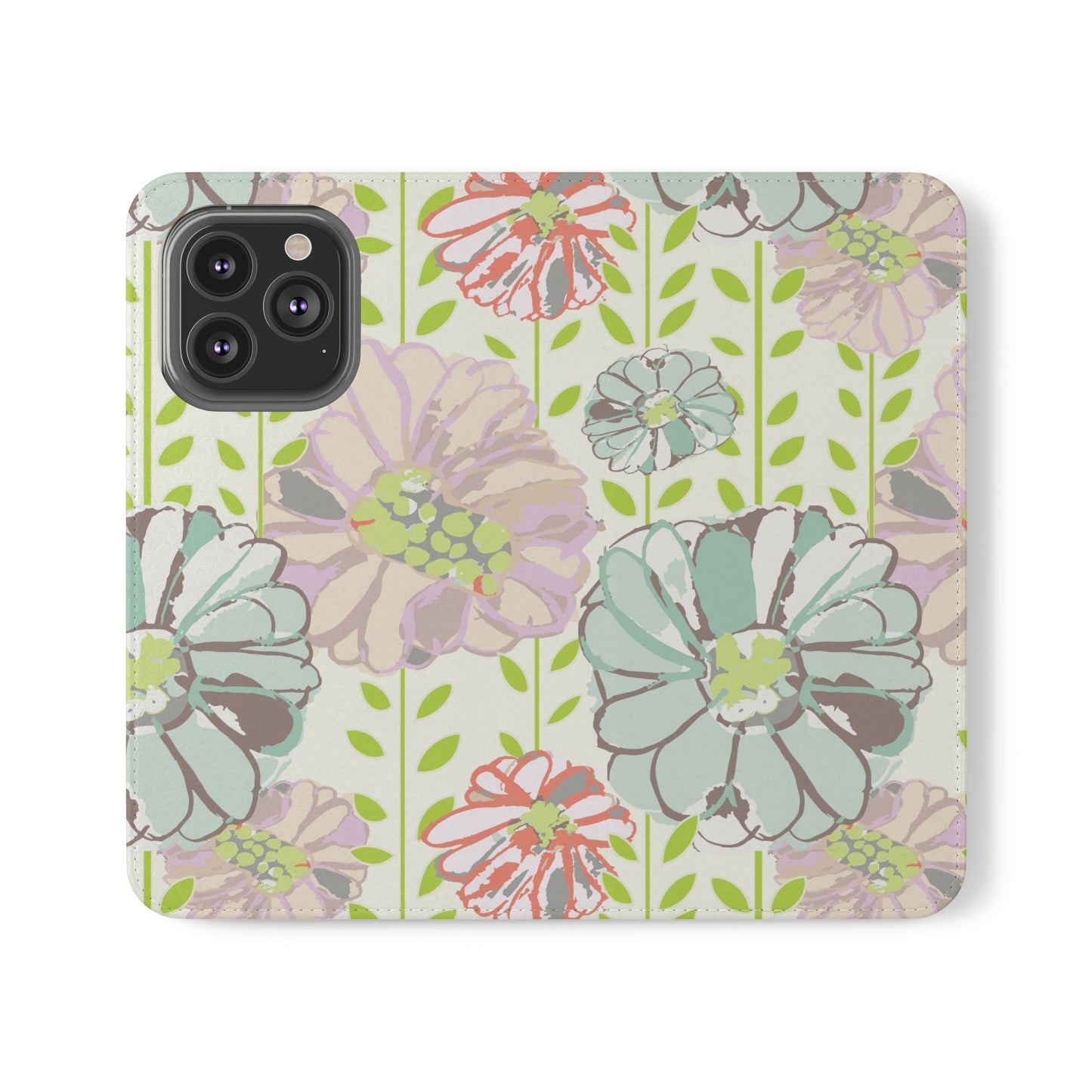 Soft Watercolor Floral Flip Cases for iPhone