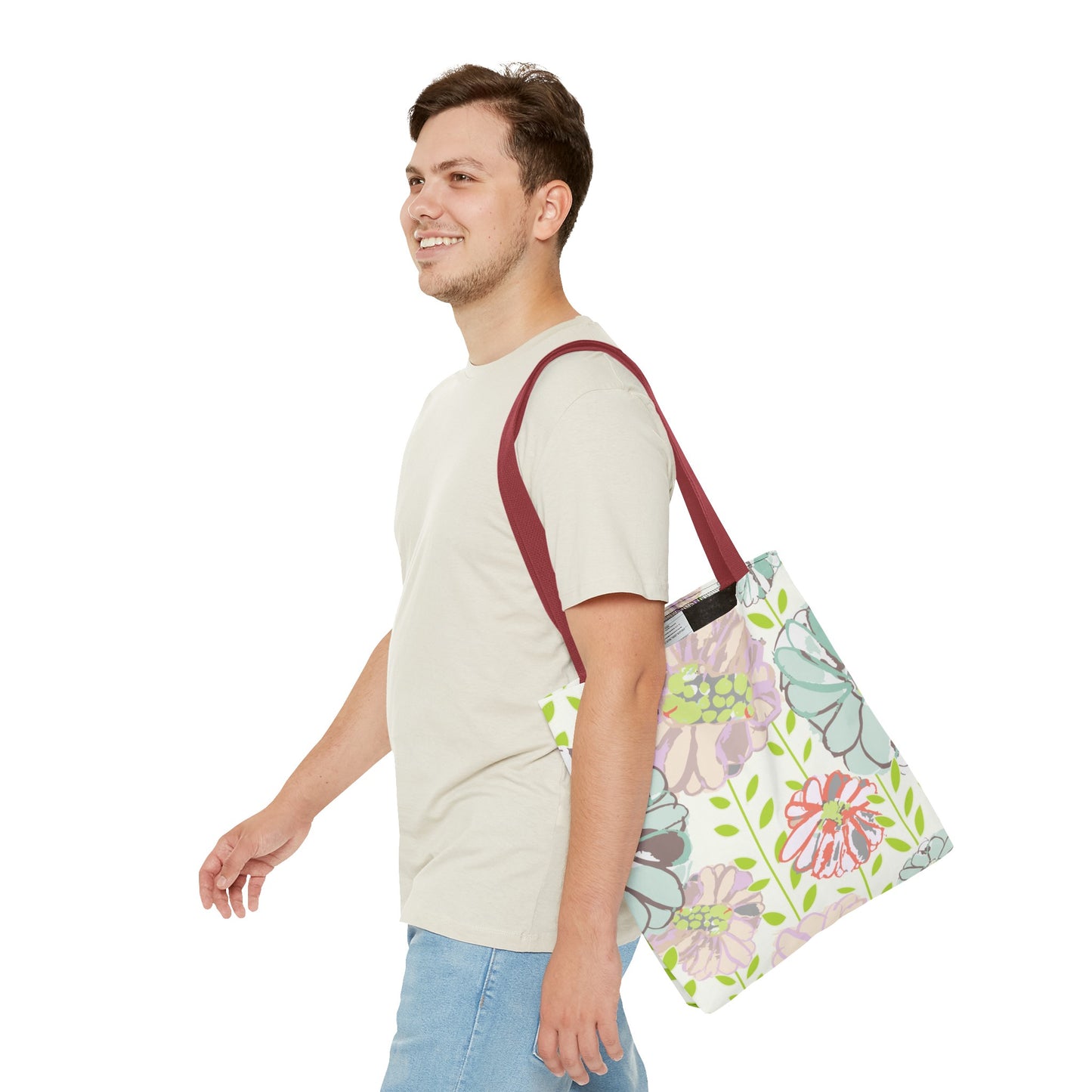 Soft Watercolor Floral Tote Bag