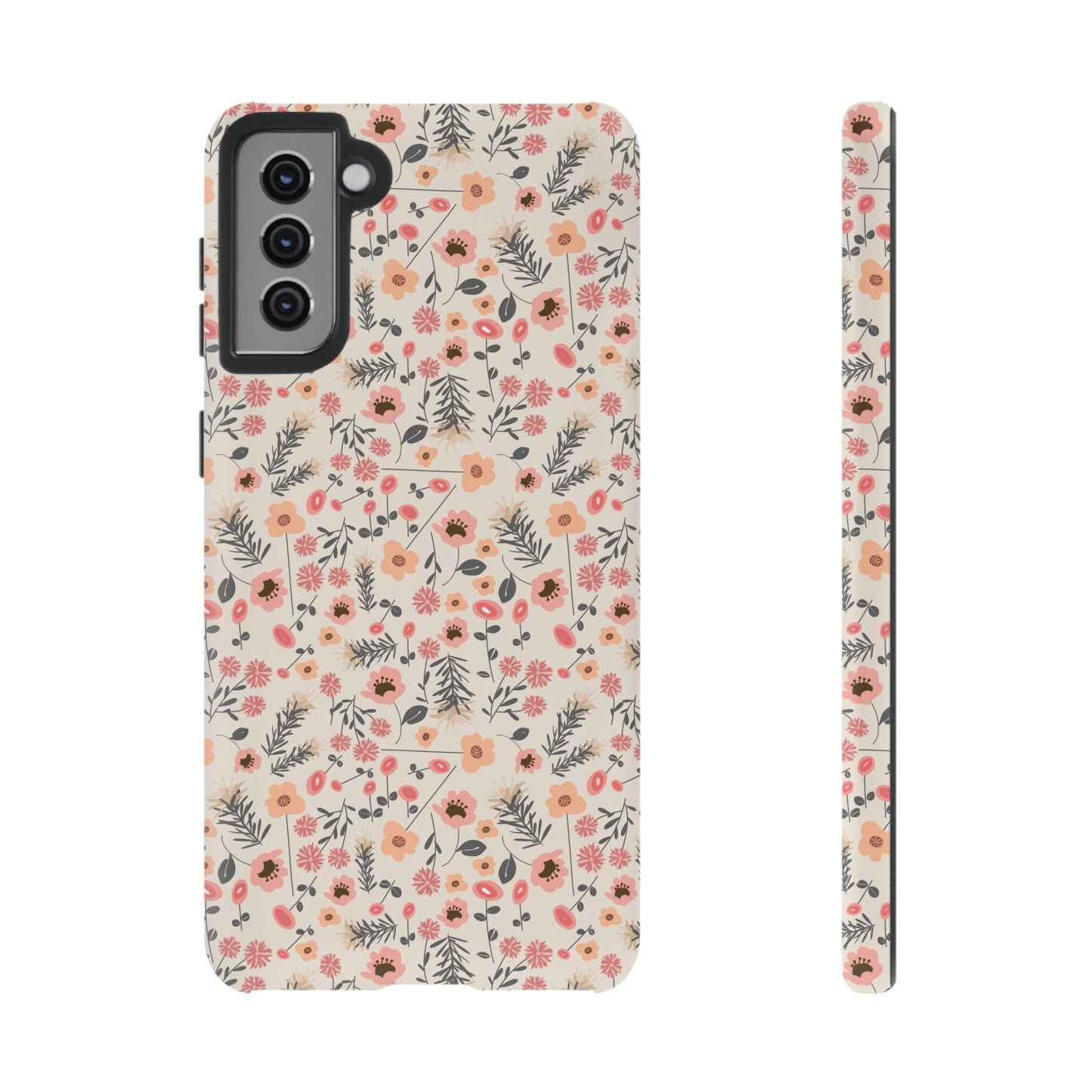 Peach and Cream Wildflowers Tough Cases for Samsung