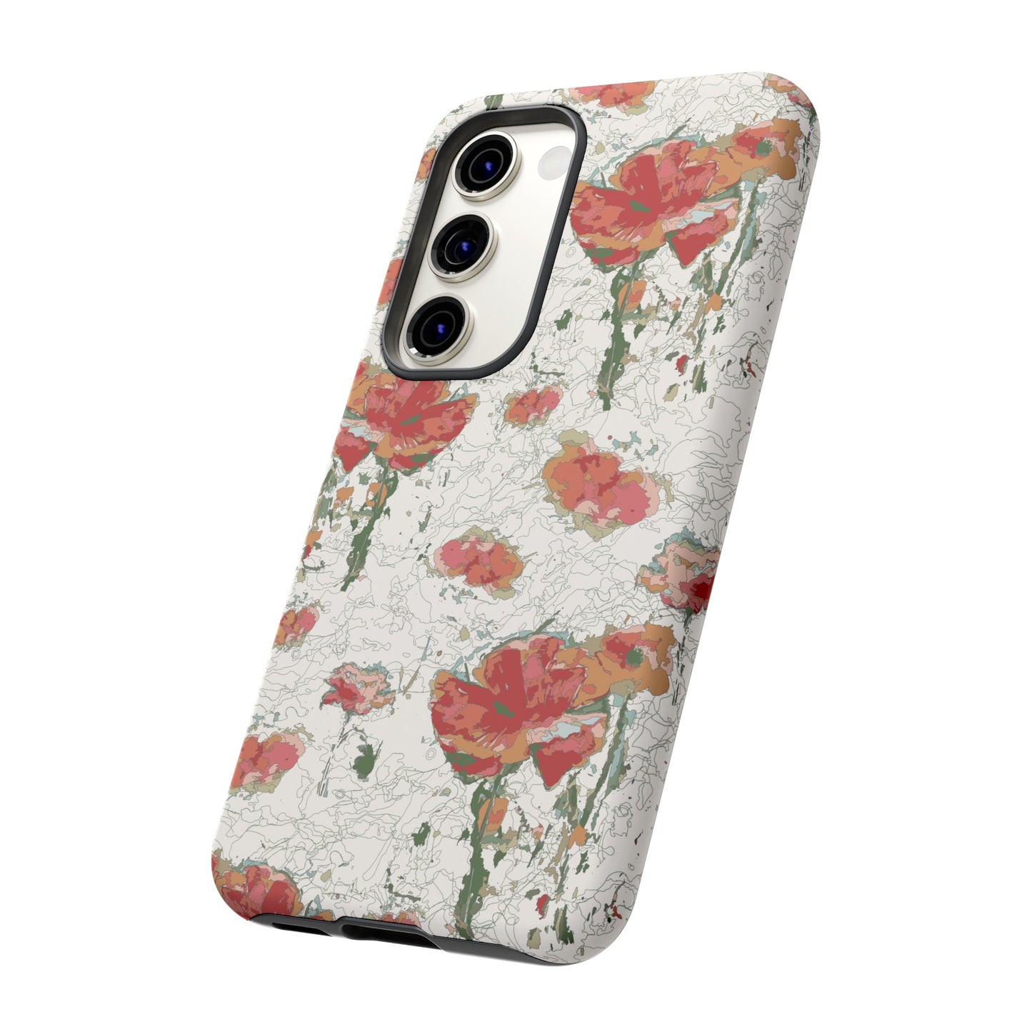 Orange Poppies Tough Cases for Samsung