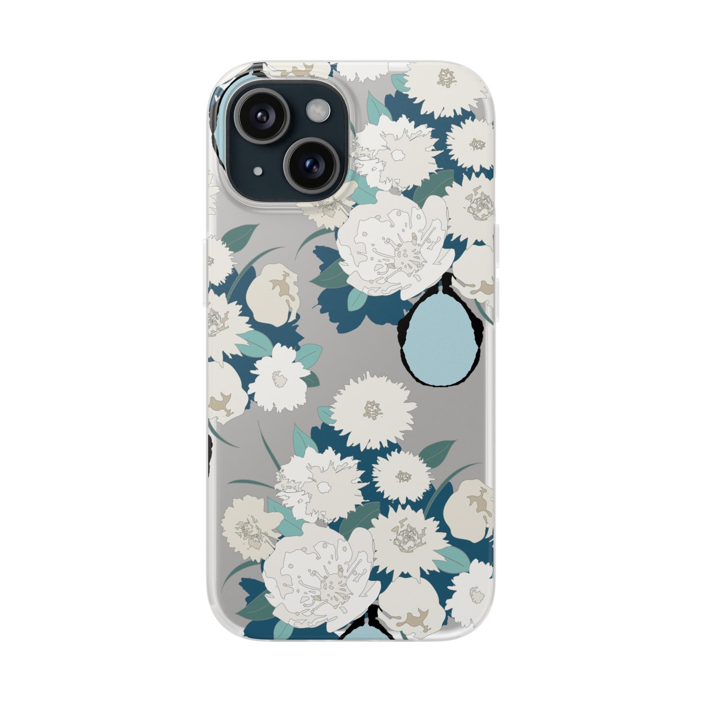 White Flowers in a Vase Flexi Cases for iPhone