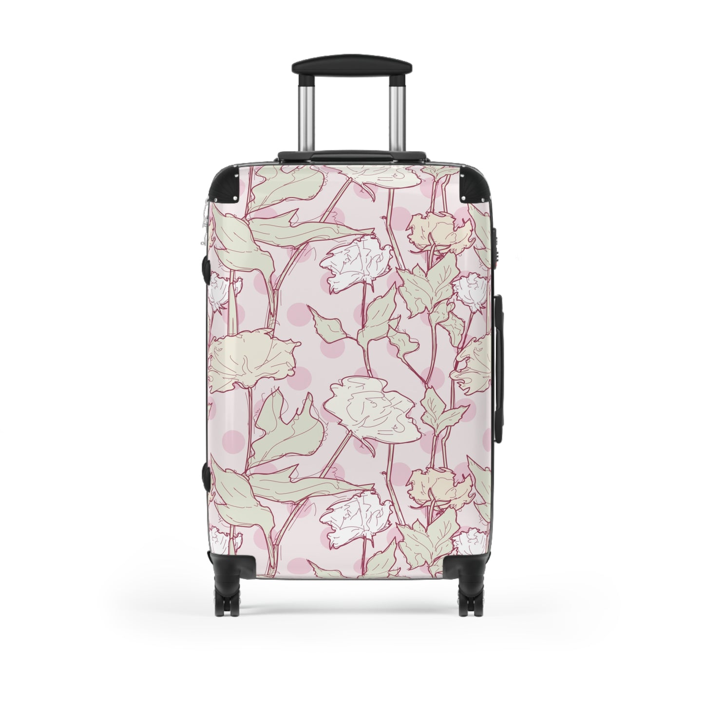 Roses and Dots in Pink Suitcase