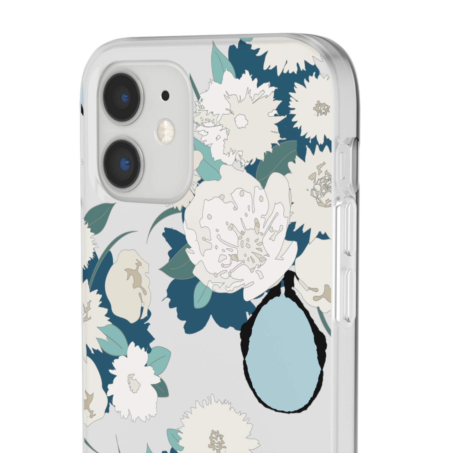 White Flowers in a Vase Flexi Cases for iPhone