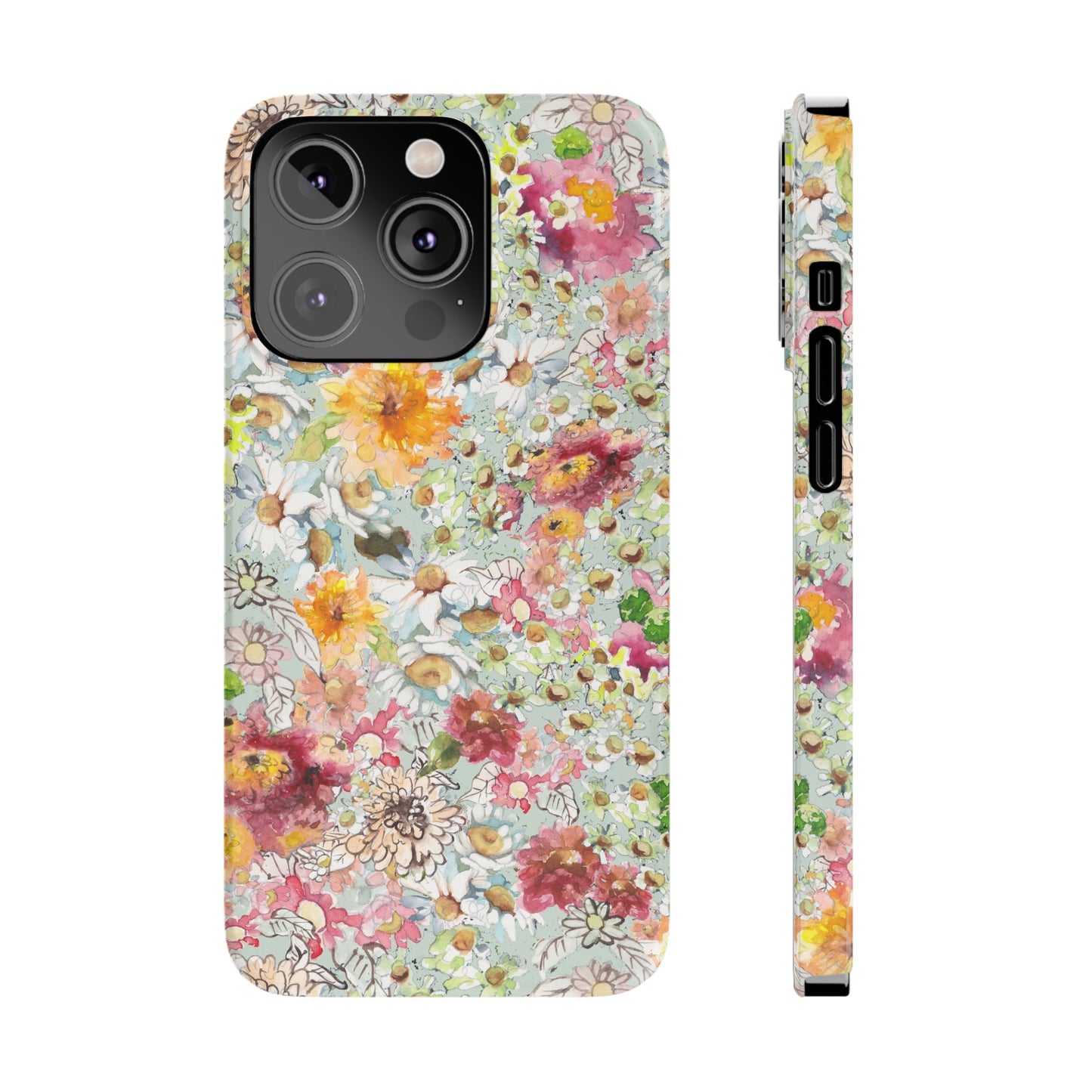 Farmhouse Floral Slim Phone Cases for iPhone