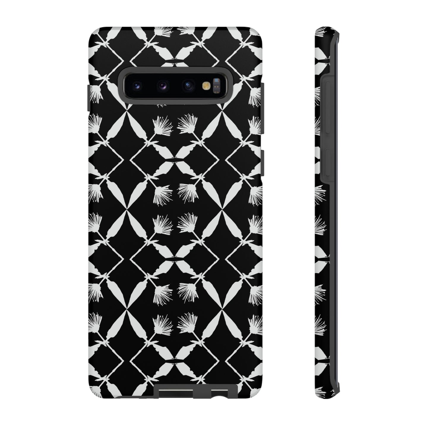 Black and White Floral Tough Cases for Google Pixel