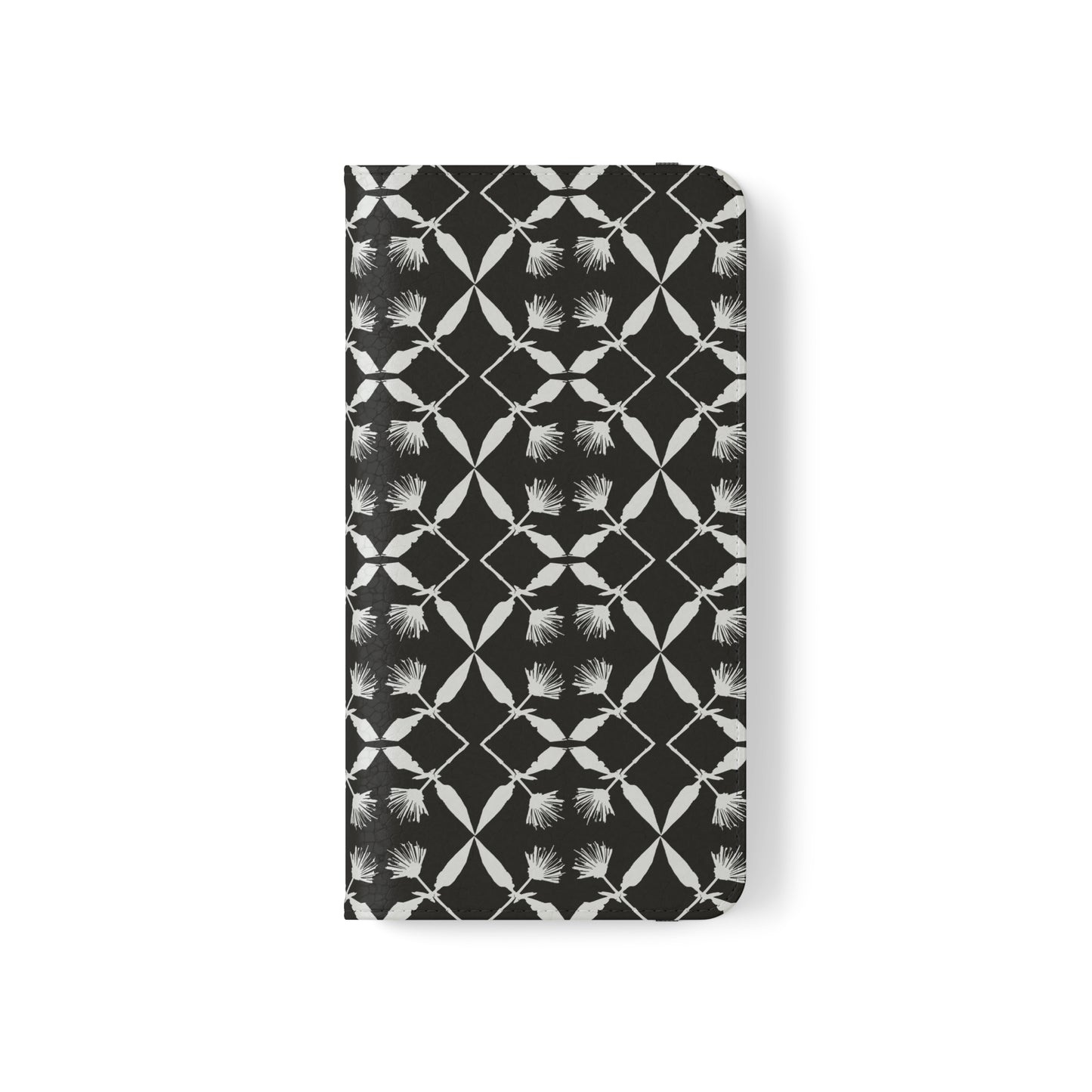 Black and White Floral Flip Cases for Samsung