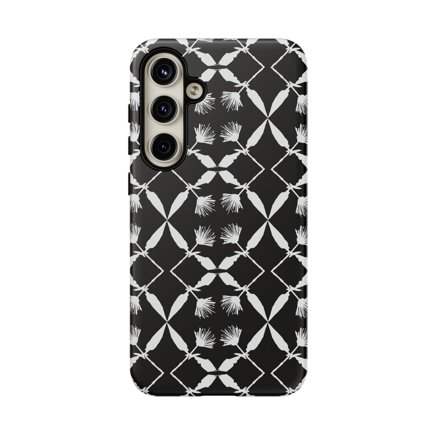 Black and White Floral Tough Cases for Google Pixel