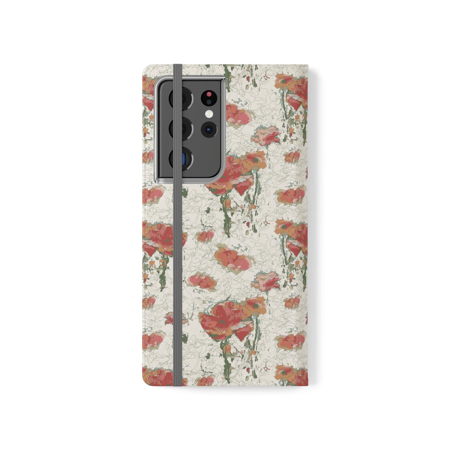 Orange Poppies Flip Cases for Samsung