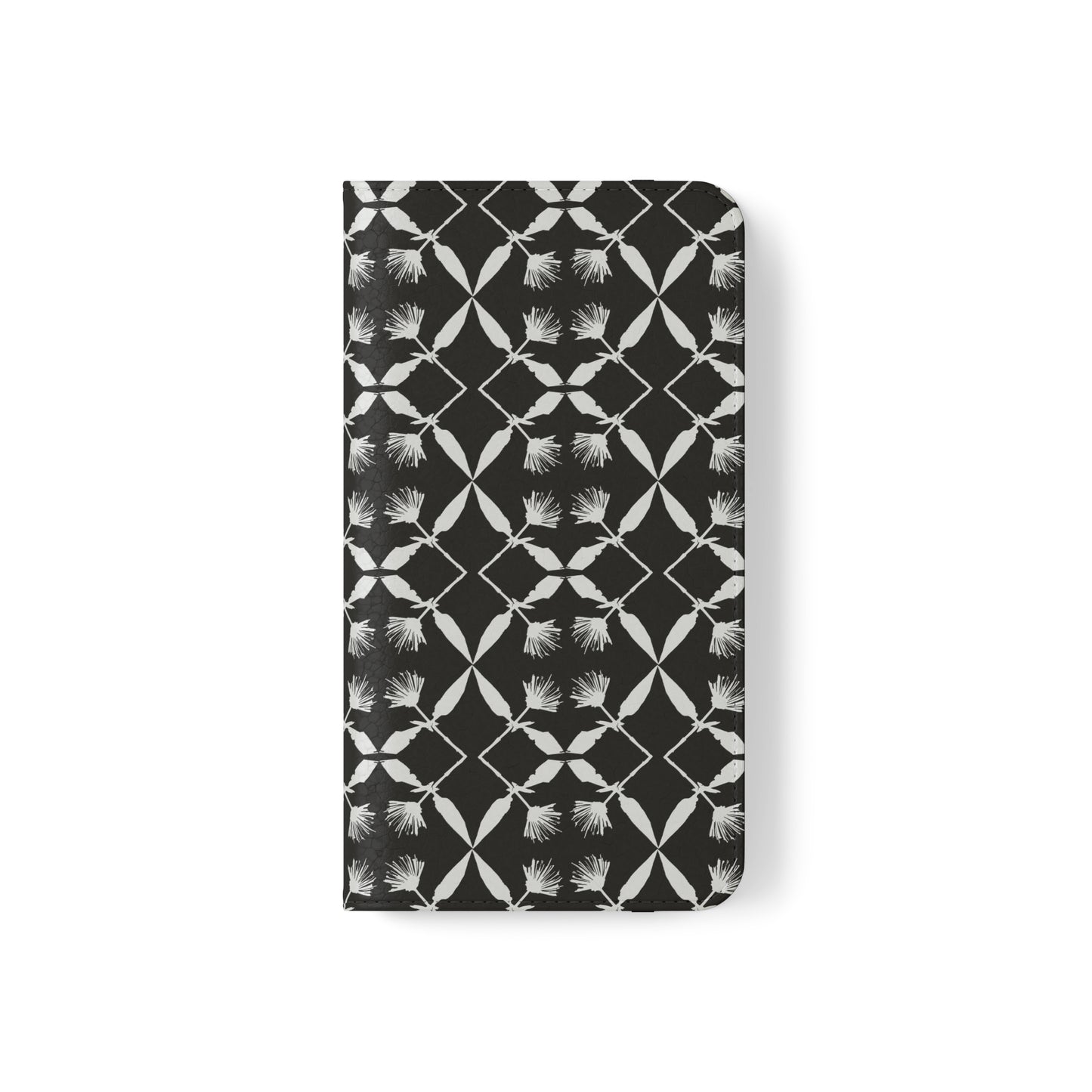 Black and White Floral Flip Cases for Samsung