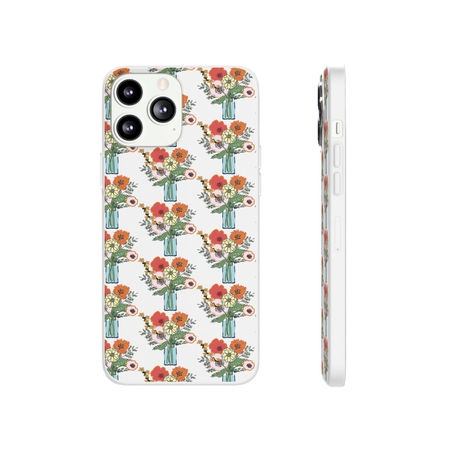 Colorful Flowers in a Vase Flexi Cases for iPhone