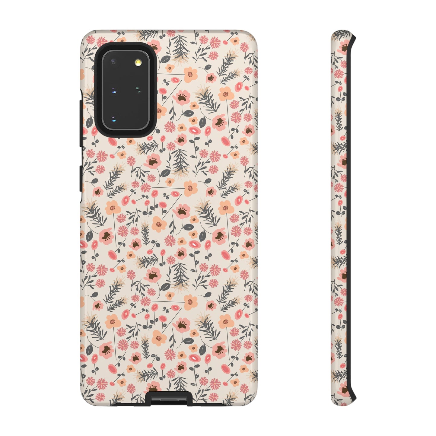 Peach and Cream Wildflowers Tough Cases for Samsung