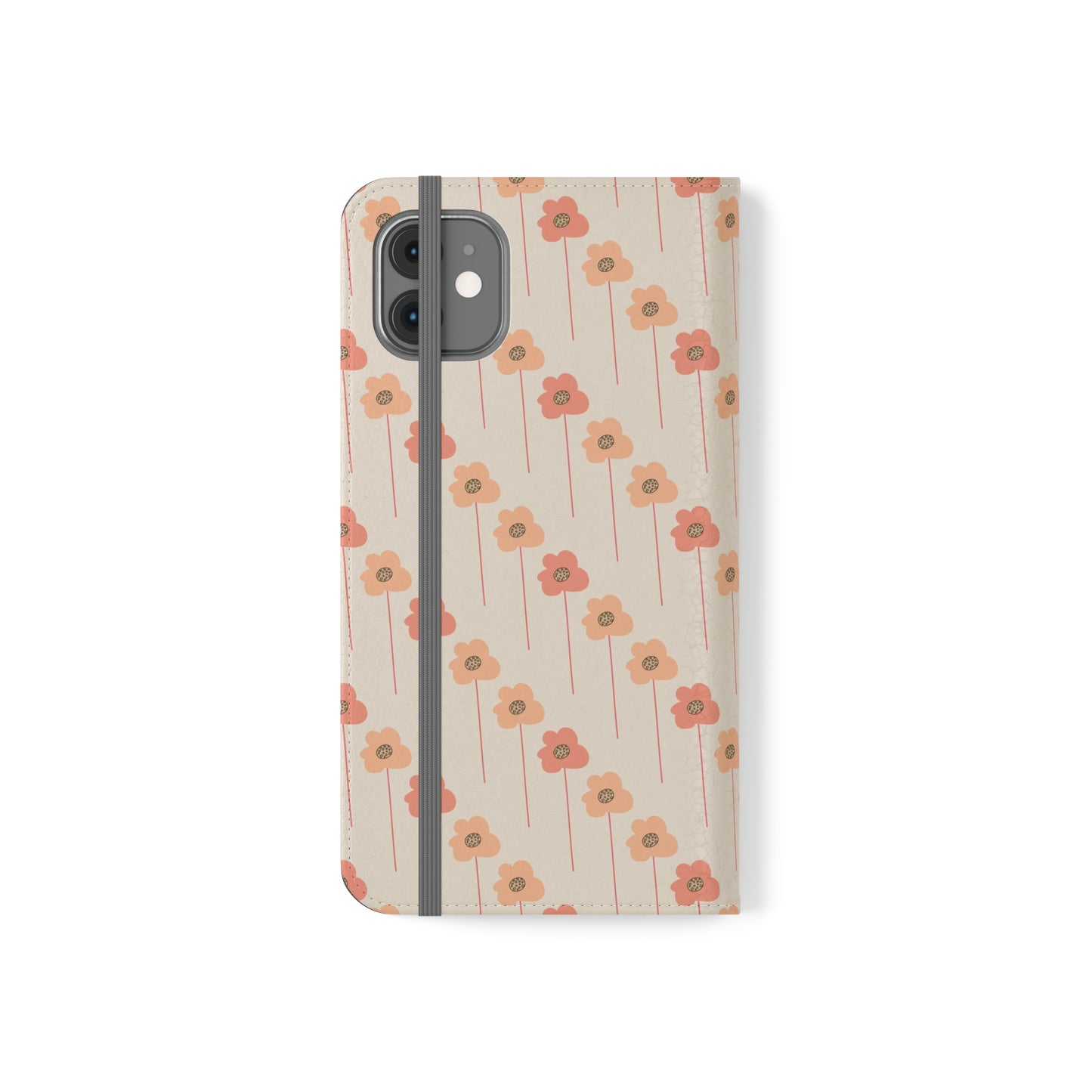 Peach and Cream Wildflowers Flip Cases for iPhone