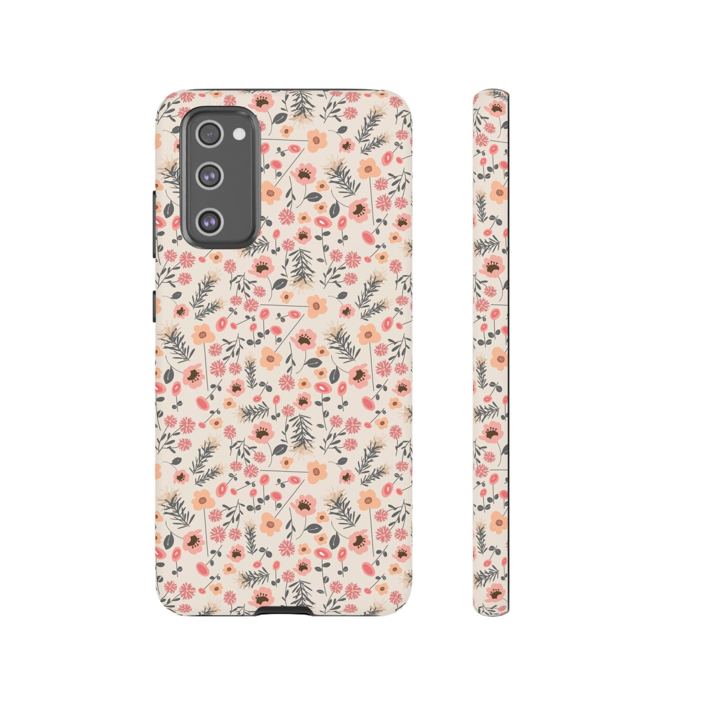 Peach and Cream Wildflowers Tough Cases for Samsung