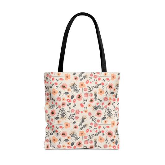 Peach and Cream Wildflowers Tote Bag