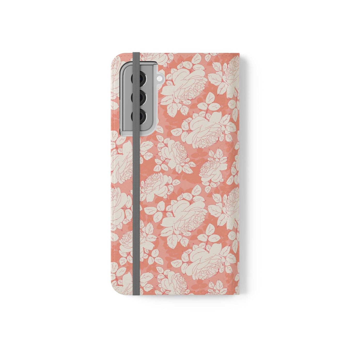 Peach and Cream Roses Flip Cases for Samsung