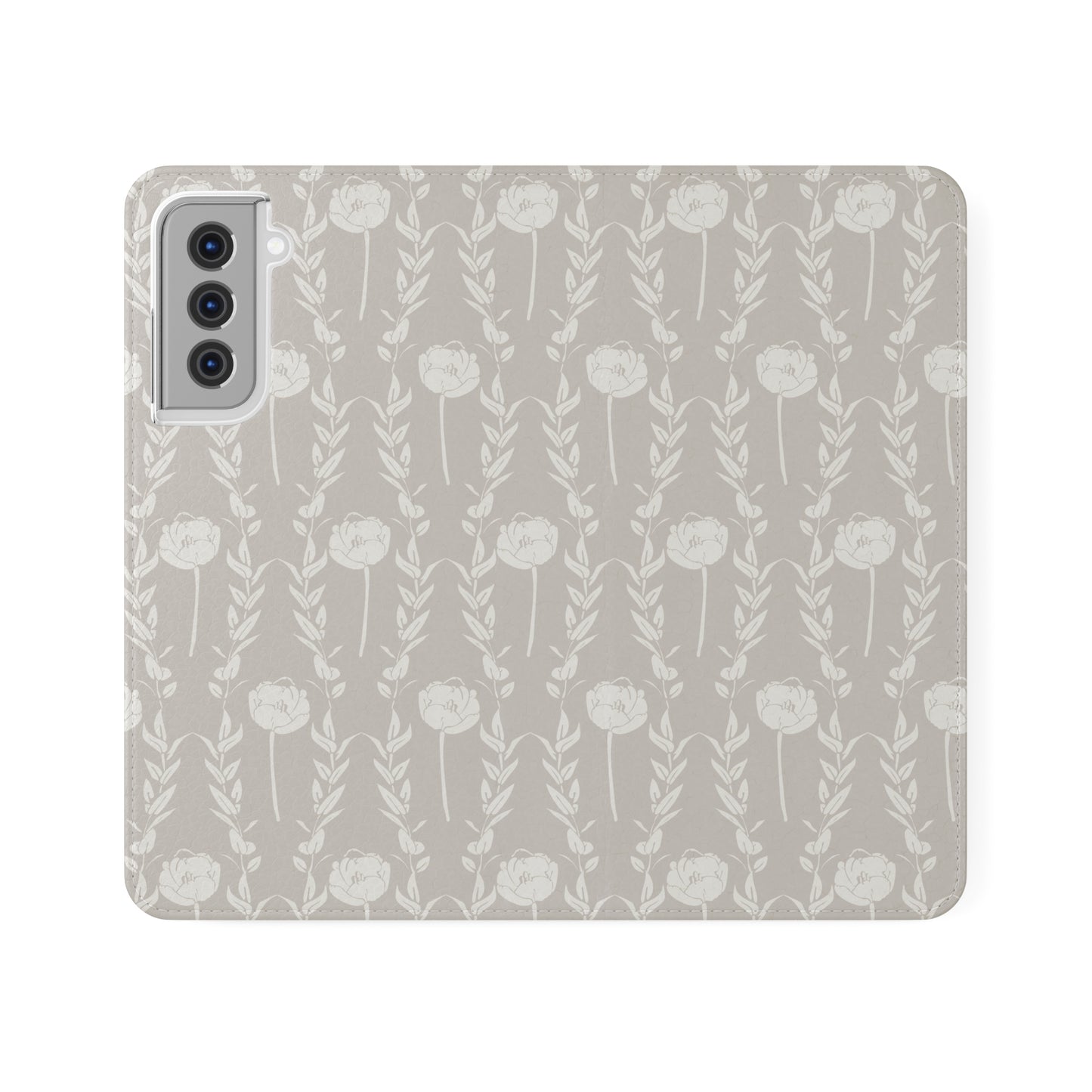 New Nouveau in Gray (Tulips) Flip Cases for Samsung