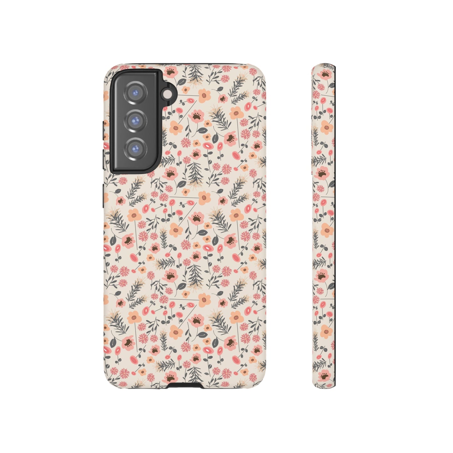 Peach and Cream Wildflowers Tough Cases for Samsung