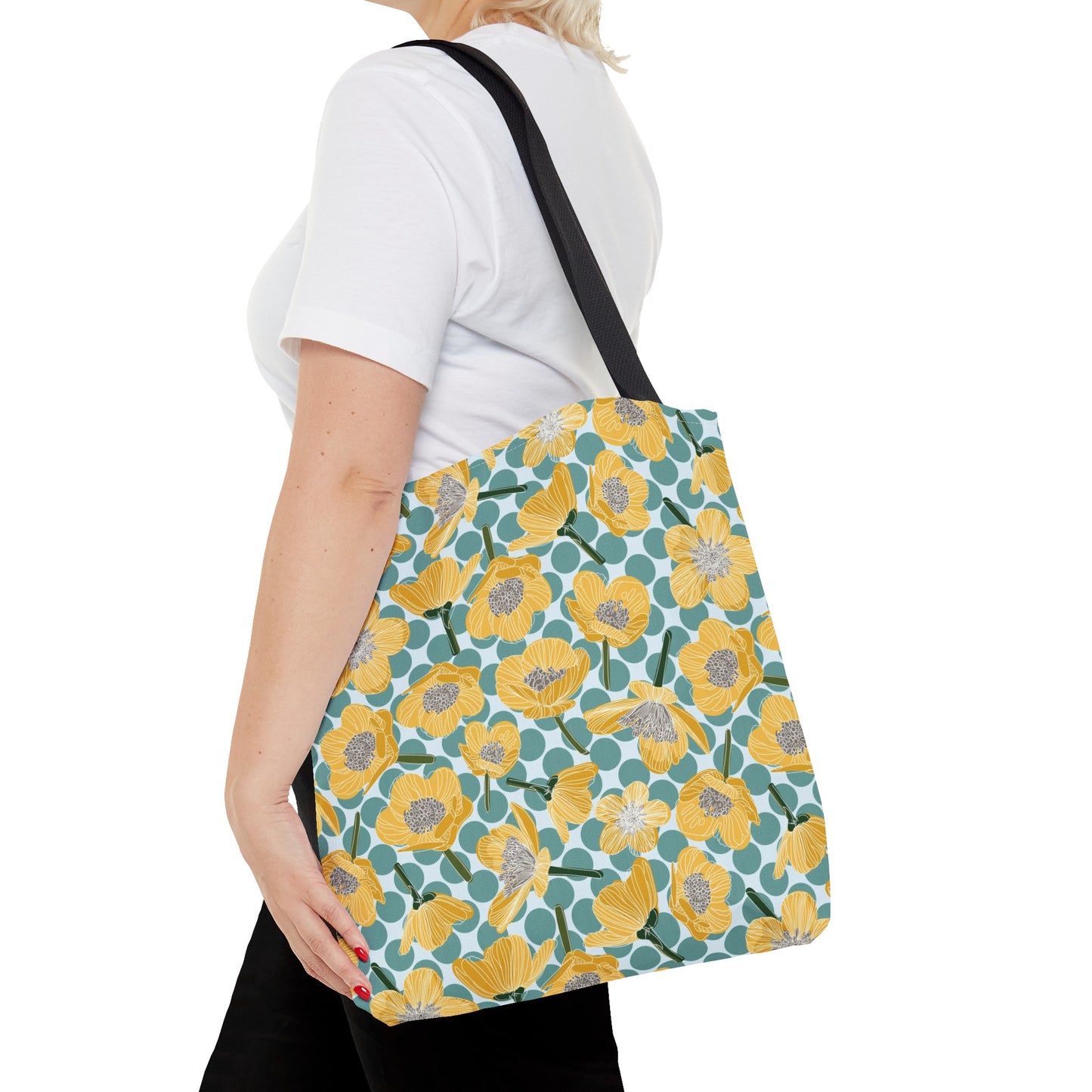 Buttercups and Polka Dots Tote Bag