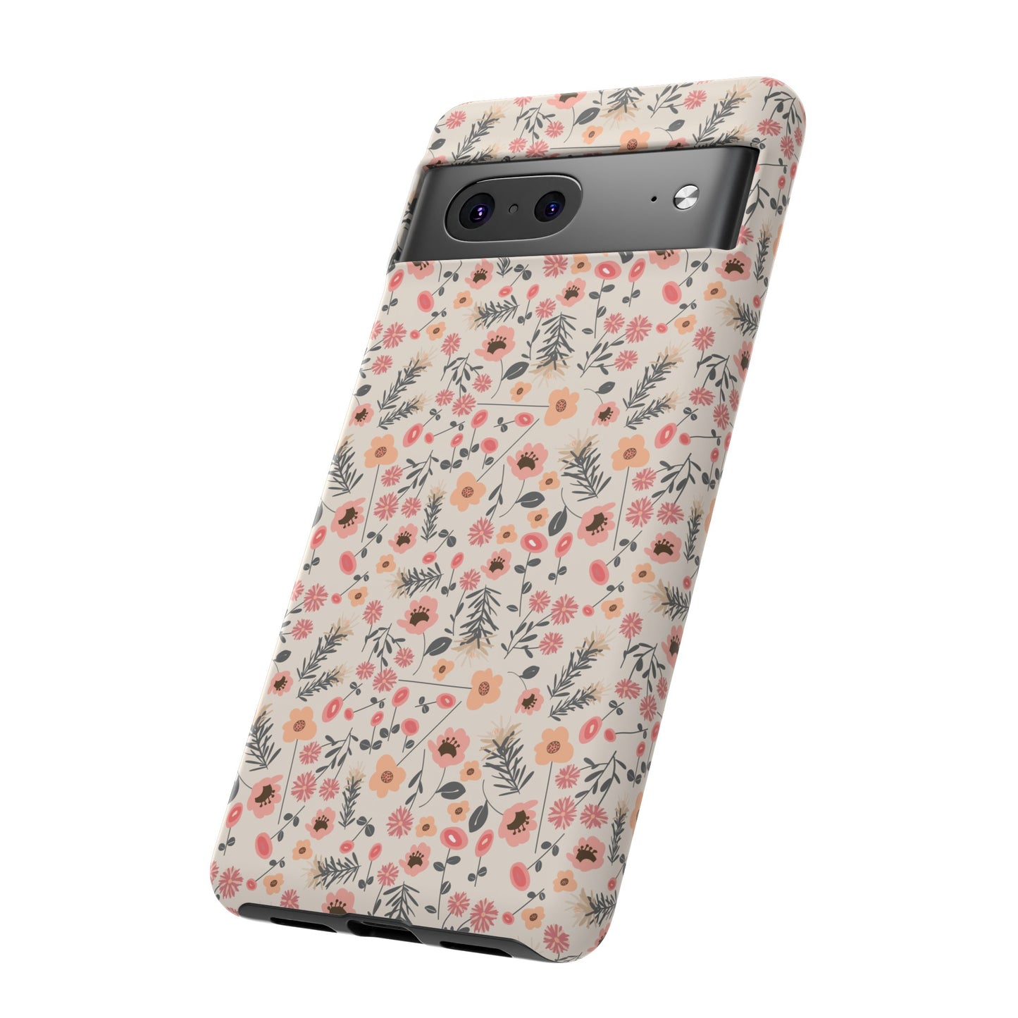 Peach and Cream Wildflowers Tough Cases for Google Pixel