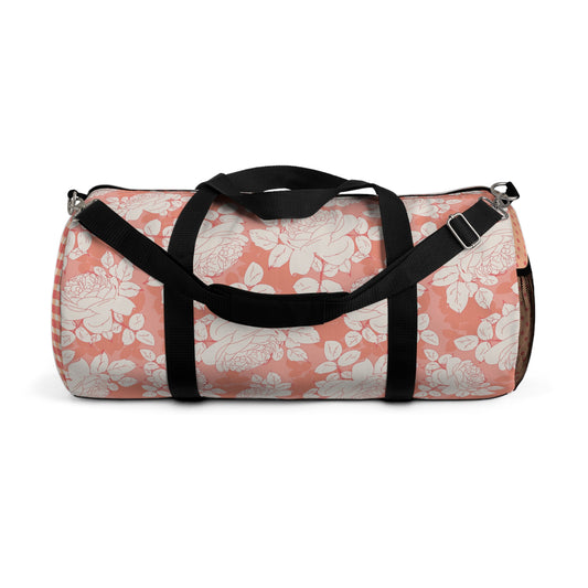 Peach and Cream Roses Duffel Bag