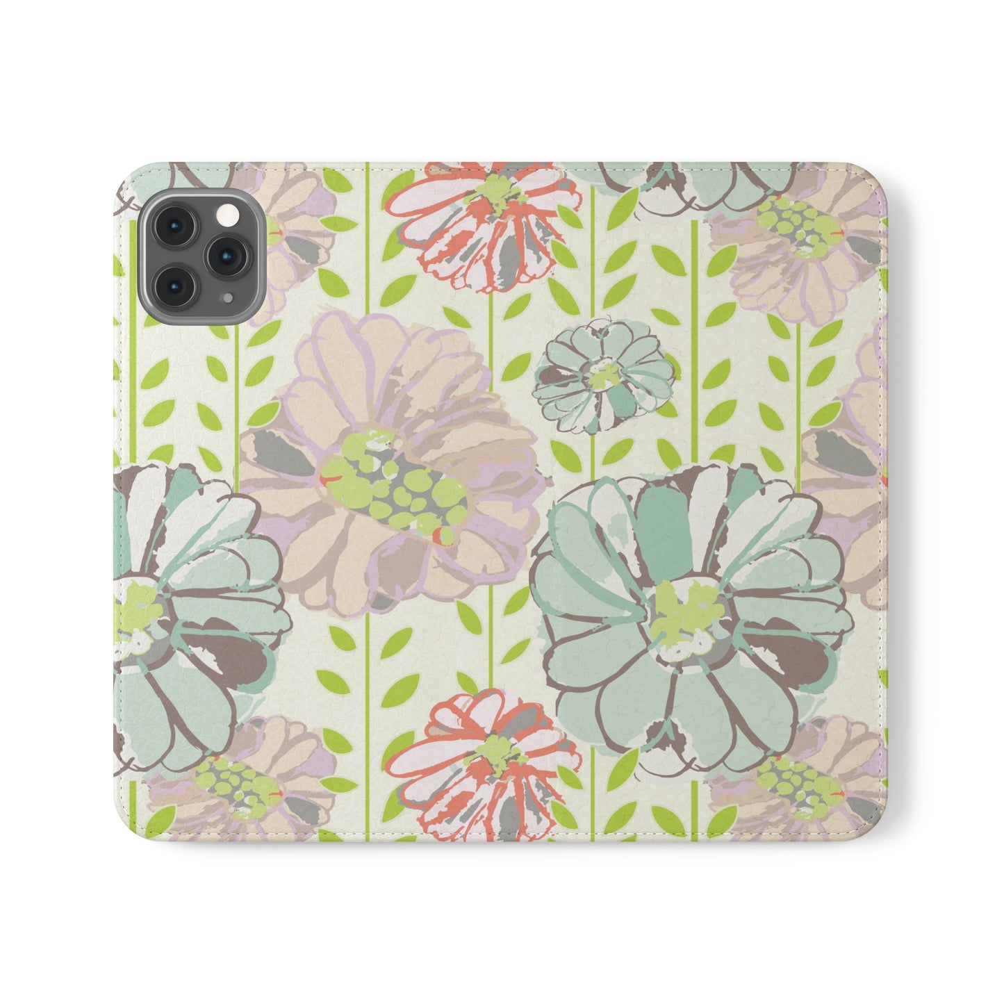 Soft Watercolor Floral Flip Cases for iPhone