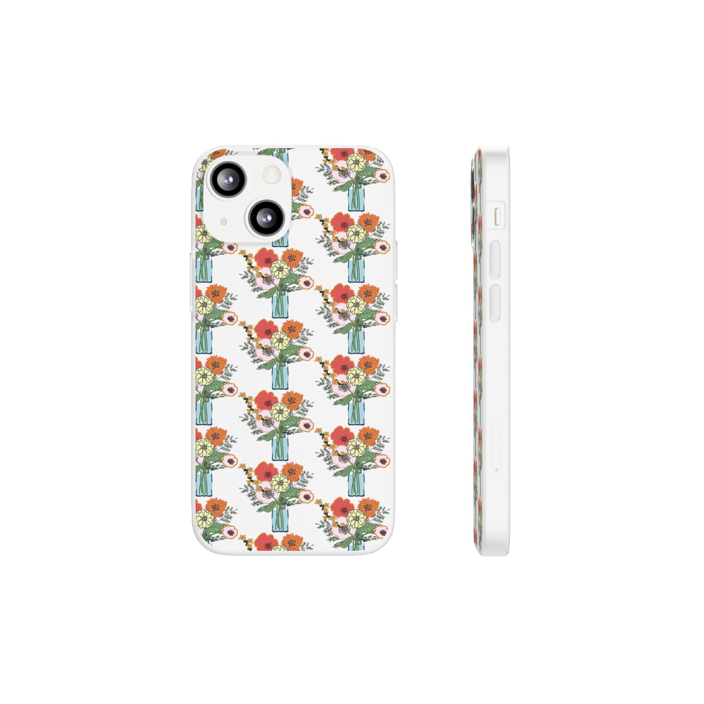 Colorful Flowers in a Vase Flexi Cases for iPhone