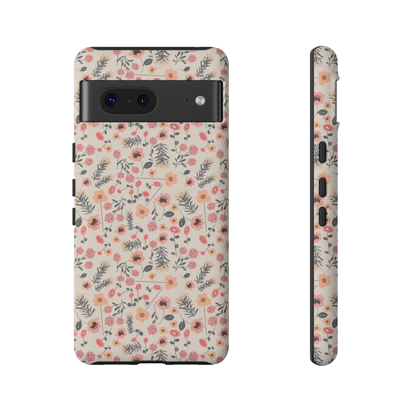 Peach and Cream Wildflowers Tough Cases for Google Pixel