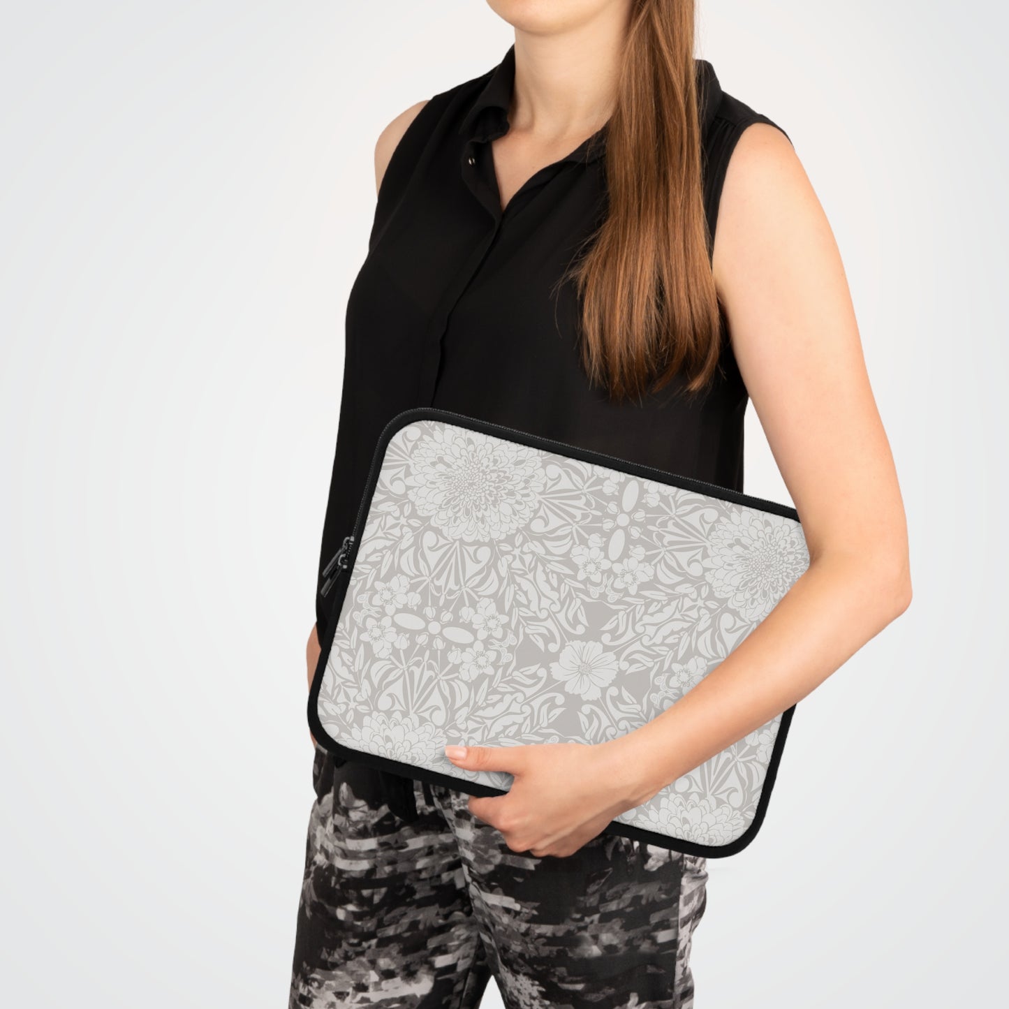 New Nouveau in Gray Laptop Sleeve