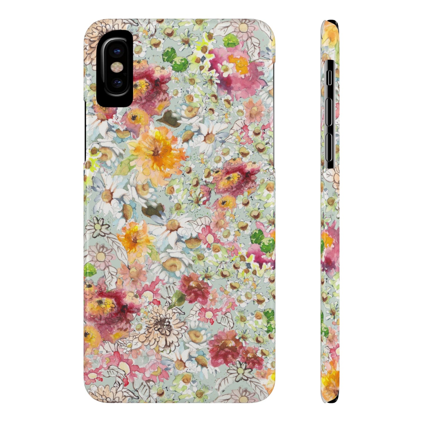 Farmhouse Floral Slim Phone Cases for iPhone