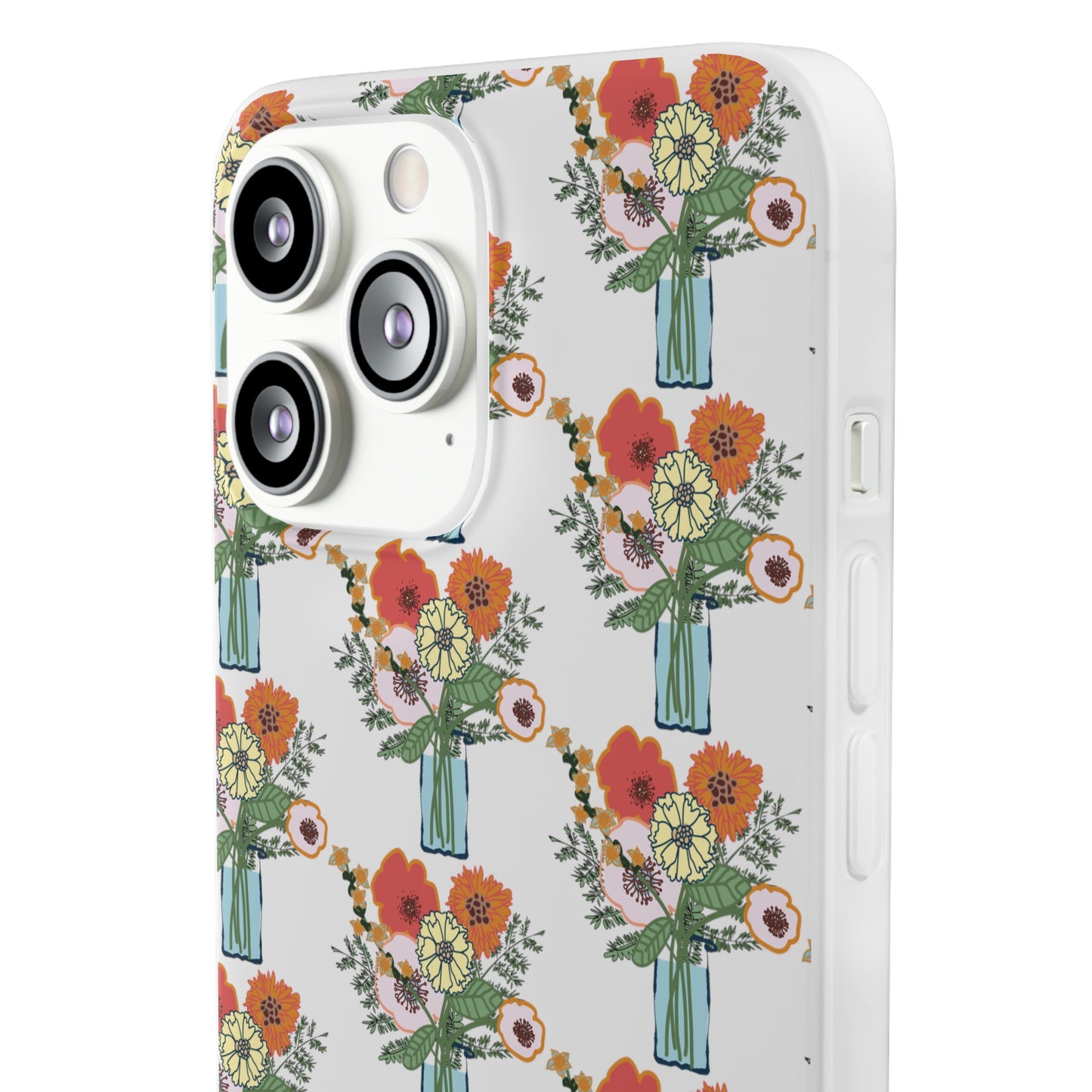 Colorful Flowers in a Vase Flexi Cases for iPhone