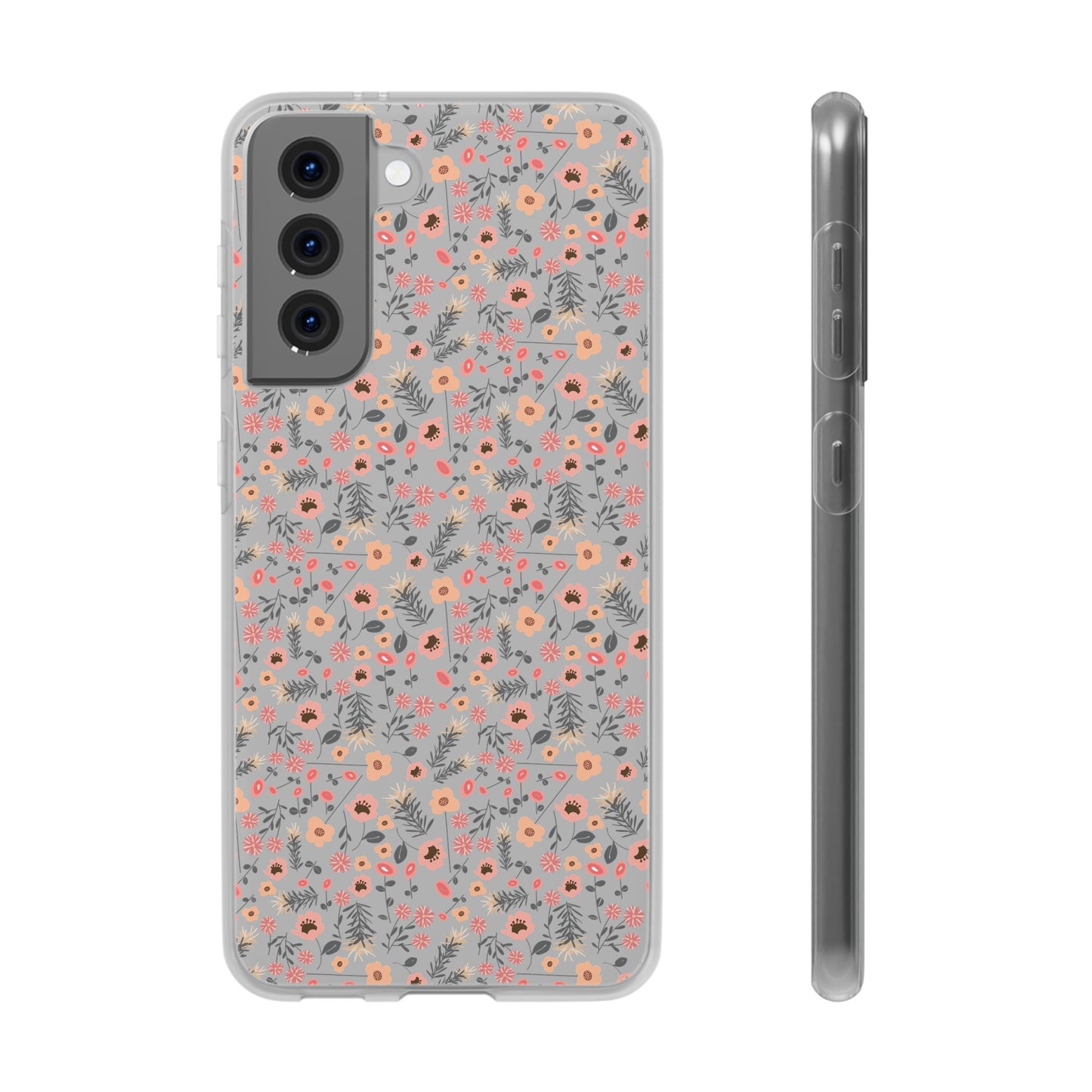 Peach Wildflowers Flexi Cases for Samsung