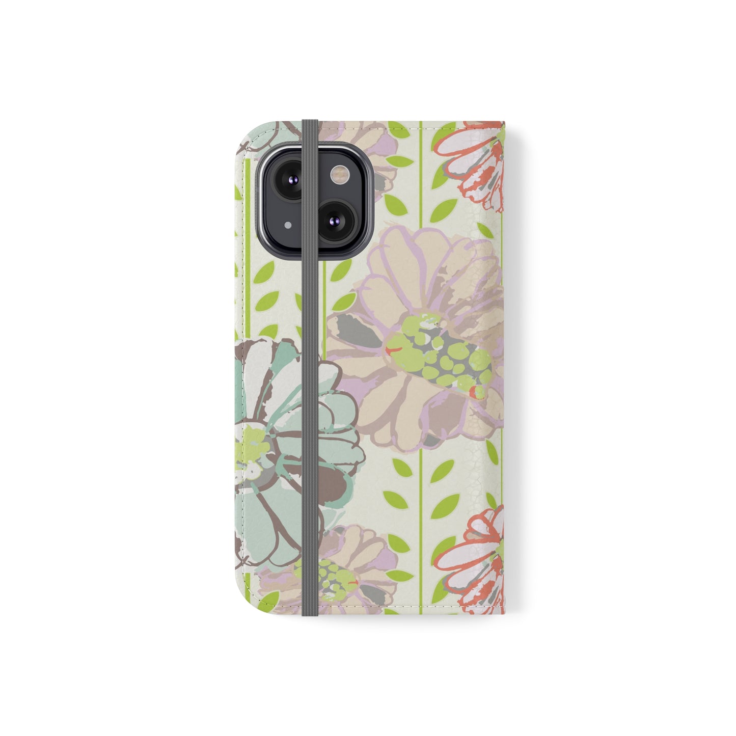 Soft Watercolor Floral Flip Cases for iPhone