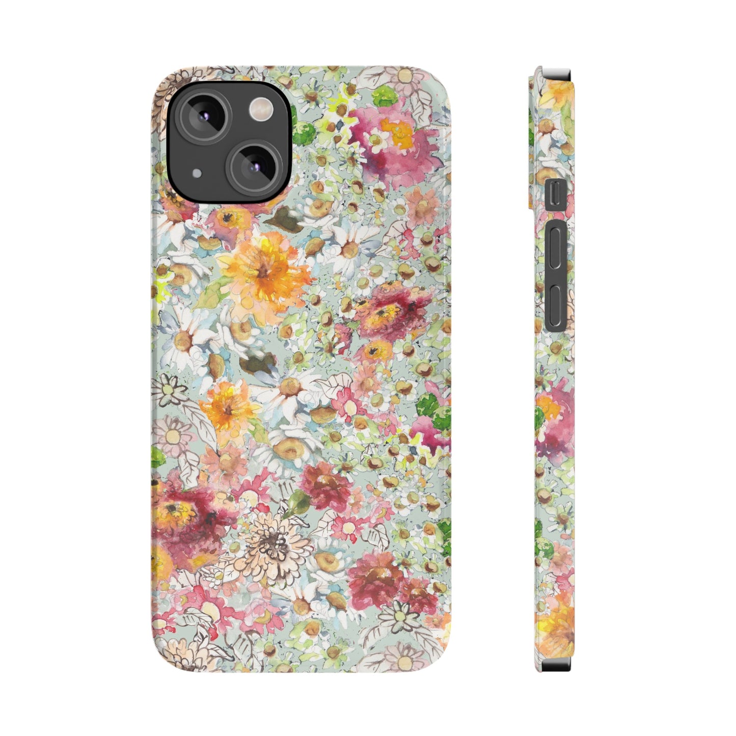 Farmhouse Floral Slim Phone Cases for iPhone