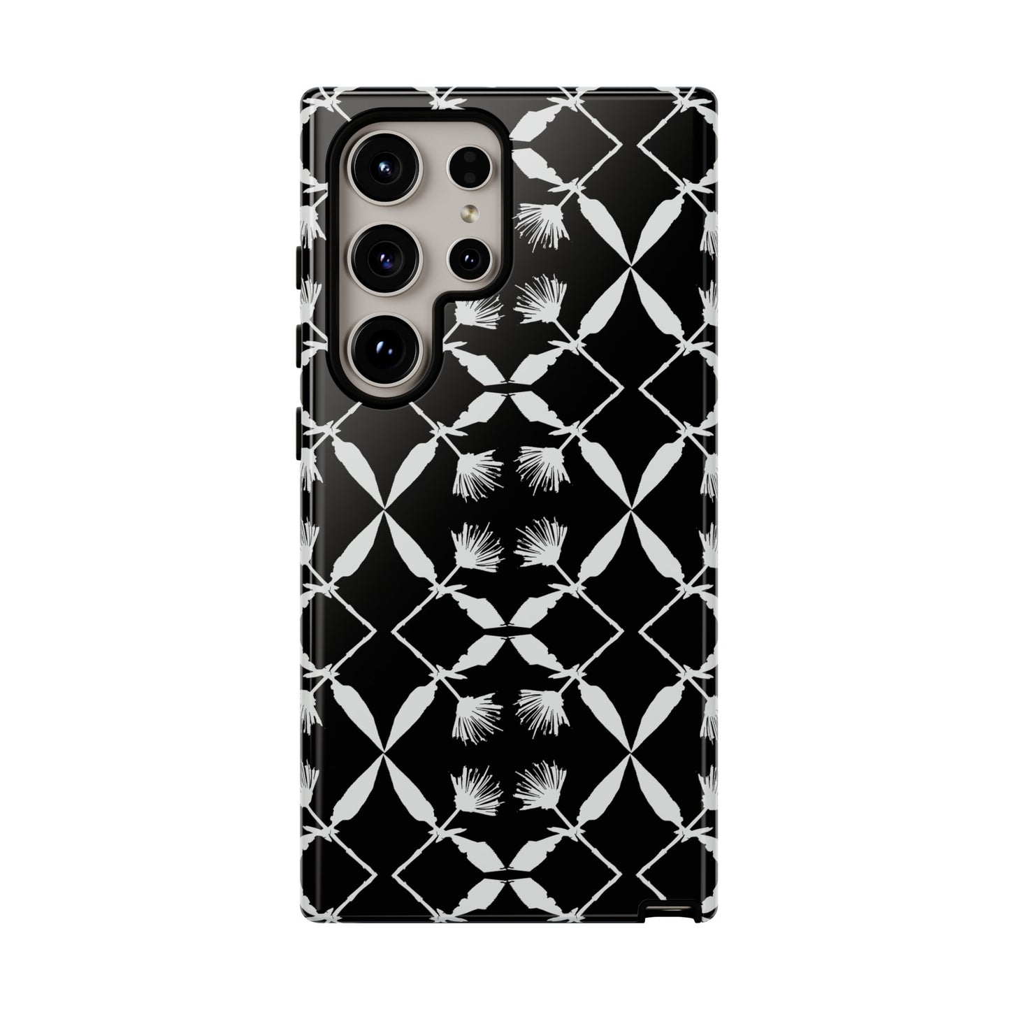 Black and White Floral Tough Cases for Google Pixel