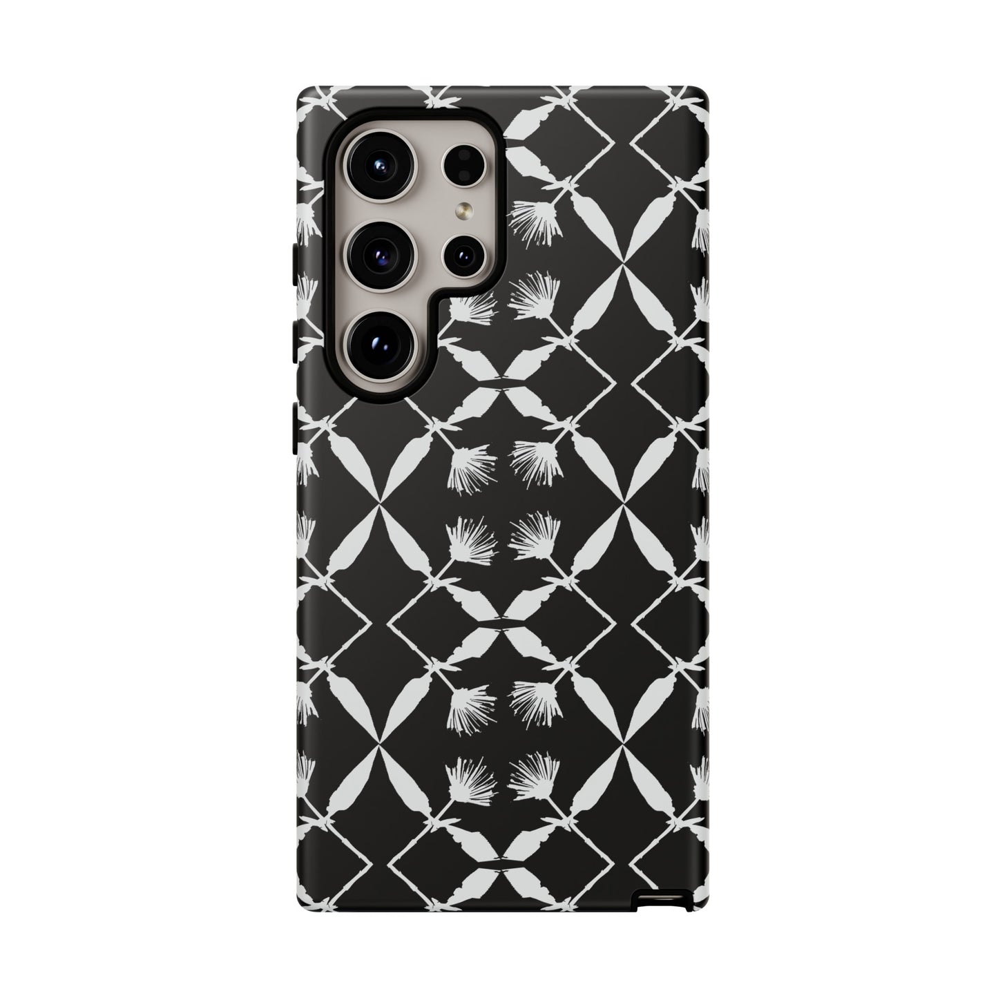 Black and White Floral Tough Cases for Google Pixel