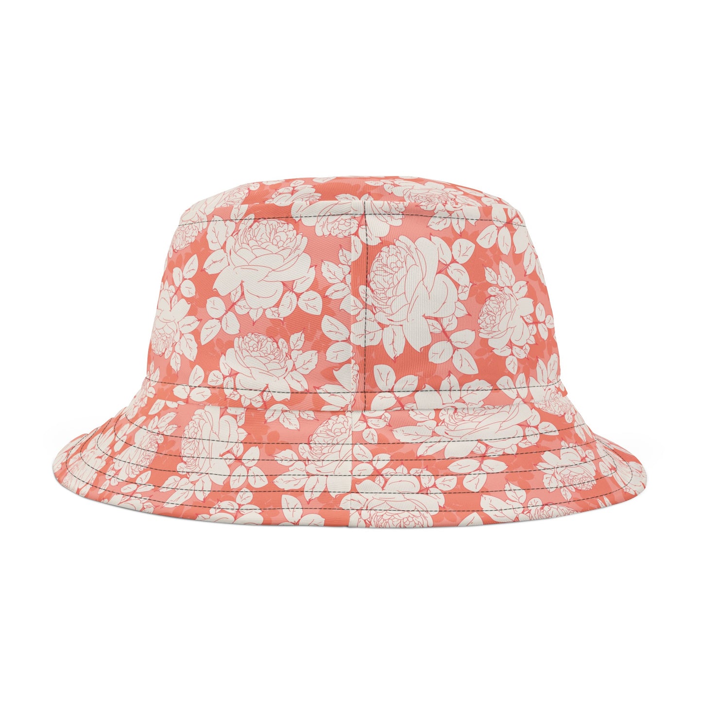 Peach and Cream Roses Bucket Hat