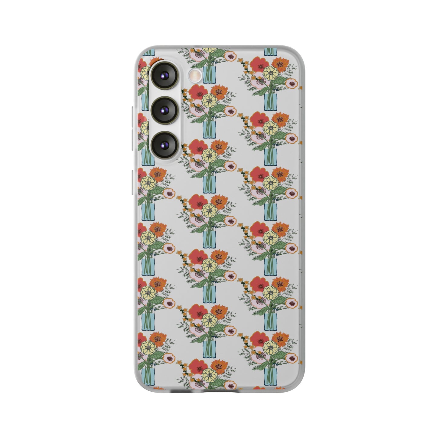 Colorful Flowers in a Vase Flexi Cases for Samsung